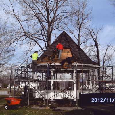 Construction on the Gazebo
