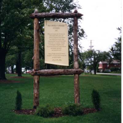 Sign with Information on Brookfield Founding