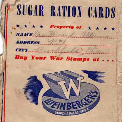 Sugar Ration Card Envelope 1942