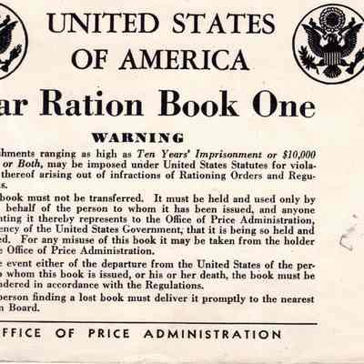 Ration Book of Cecil Earl Alderman 1942