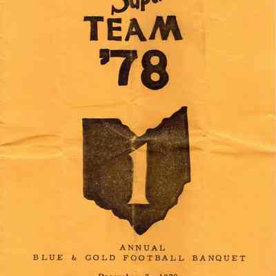 Blue and Gold Football Banquet Program 1978