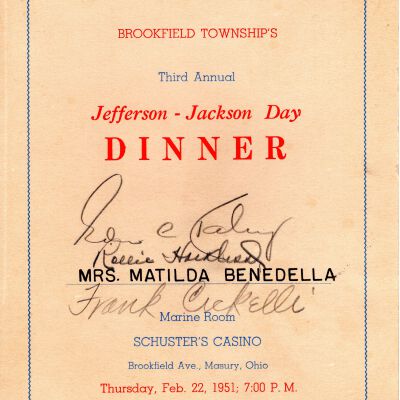 Jefferson-Jackson Day Dinner Program, 1951