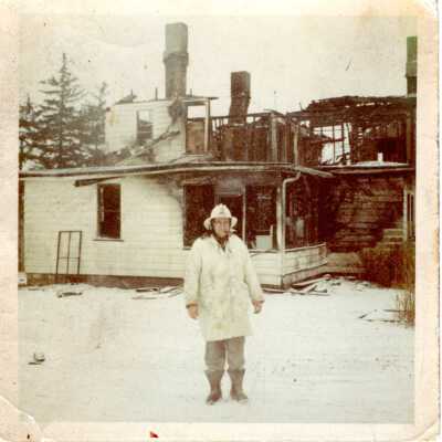 William Herman at Route 7 House Fire, 1968