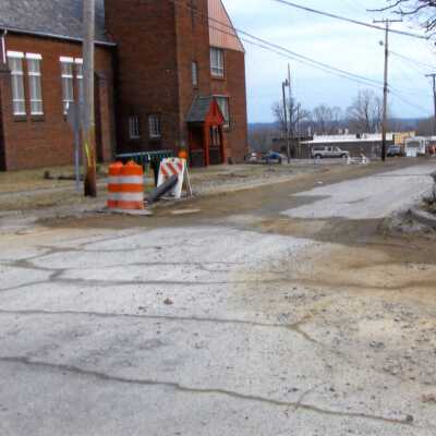 Sewer Project at the Green and Grove St, 2009