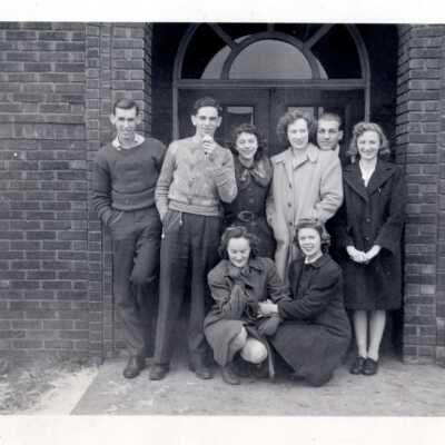 Group of people in Doorway, 1943