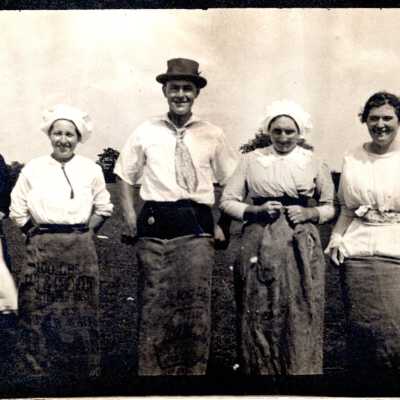 Man and 3 Women Outside