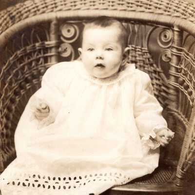 Portrait of Baby Sitting in Chair