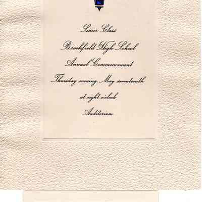 High School Commencement Announcement, 1934