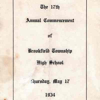 High School Commencement Program, 1934
