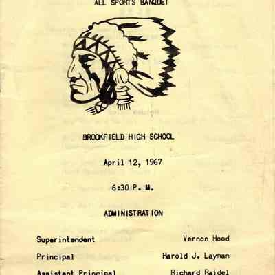 Brookfield Annual All Sports Banquet Program 1967