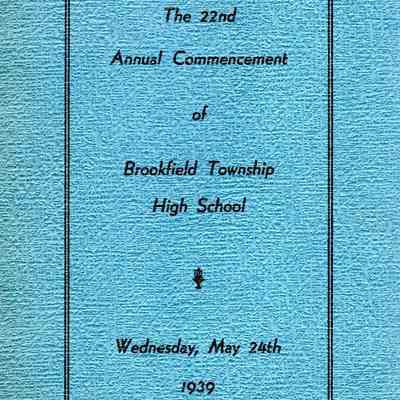 22nd. Commencement Program, 1939