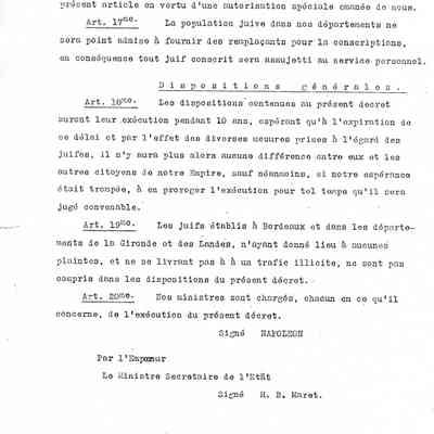 Declaration: Napoleon, Emperor of France, King of Italy and Protector of the Confederation of the Rhine, and H. B. Maret, The Secretary Minister of the State, at the Imperial Palace of the Tuileries. 17 March 1808. Declaration. In French.