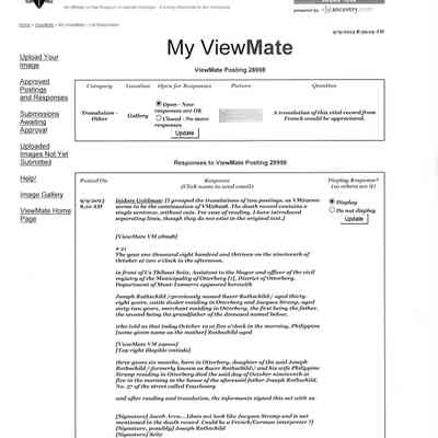 Death Certificate for Philippine Rothschild.
