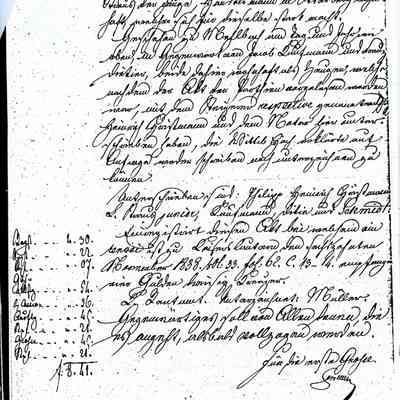 Business Paper: Im Namen Seiner Majestaet des Koeings von Bayern. 1836. In Old German. Not translated. Four handwritten pages.