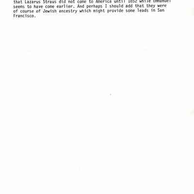 Letter: Robert K. Straus to Wilber Reeds (Aug. 1982)