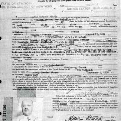 Declaration of Intent: Ludwig Theodor Straus