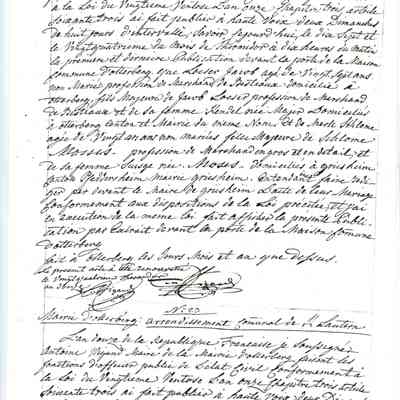 Marriage Record for Jacob Loesser and Kendel Majer.