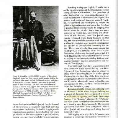 Book: Rochlin, Harriet and Fred, Pioneer Jews: A New Life in the Far West. Boston: Houghton Mifflin Company, 1984. Page 196.