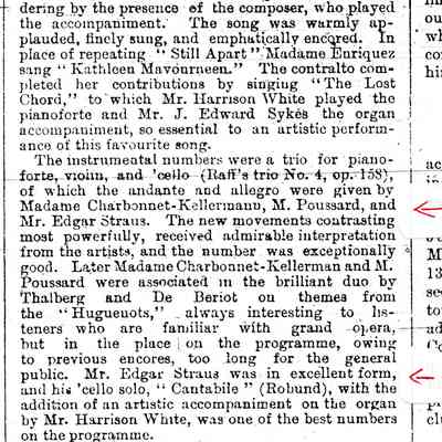 Article: "Musical Notes," The Sydney Mail. 24 August 1895. One printed page.
