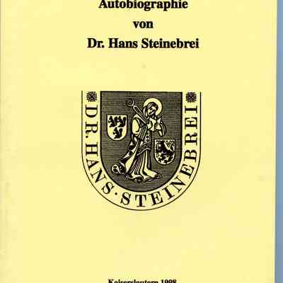 "Autobiographie von Dr. Hans Steinebrei."