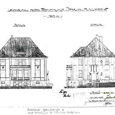 Architectural Drawing:The home of Julius Straus in Rudolstadt, Germany.