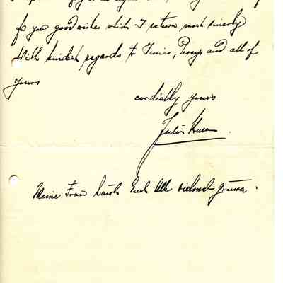Letter: Straus, Julius, Rudolstadt, Thuringen, Germany, to Herbert Straus. 10 January 1931.