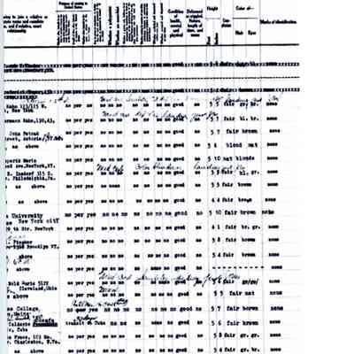 Passenger Manifest: Bernhard Auerbacher and Dina Auerbacher.