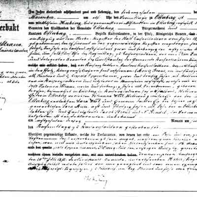 Death Record: Salomon Straus, husband of Johanna Weil and Sara Weil. Died in Kaiserslautern 18 November 1872.