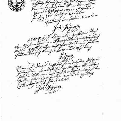 Business Paper: Partial document. 1844. In Old German. Not translated. Two handwritten pages.