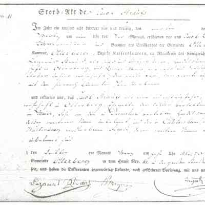 Death Certificate for Jacob Straus.