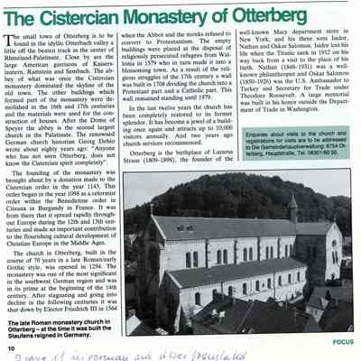 "The Cistercian Monastery of Otterberg"