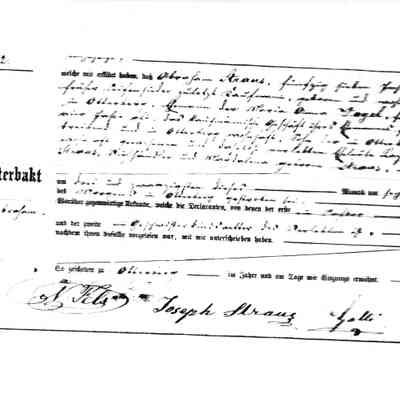 Death Certificate for Abraham Straus. (1867)