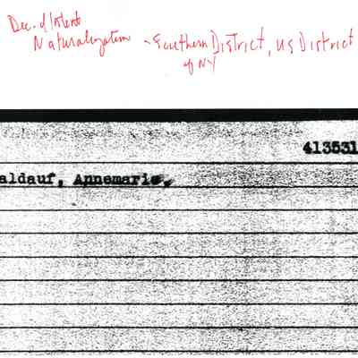 Declaration of Intent: Baldauf, Annemarie, U.S. District Court, Southern District. #413531
