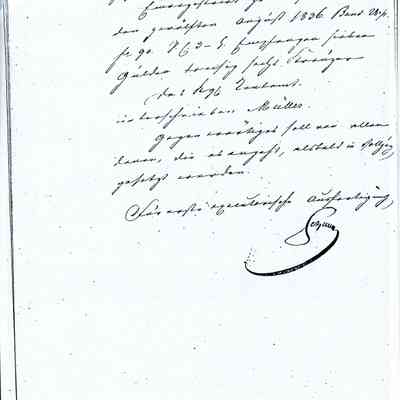 Business Paper: Im Namen Seiner Majestaet des Koenigs. No. 457. 7 August 1836. In Old German. Not translated. Seven handwritten pages.