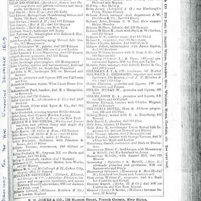 San Francisco Directory (Telephone) 1869