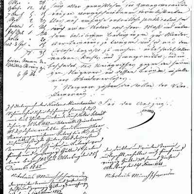 Business Paper: Steigbrief fur Johannette GRUENEBAUM No. 268. 20 May 1842. In Old German. Not translated. Five handwritten pages.