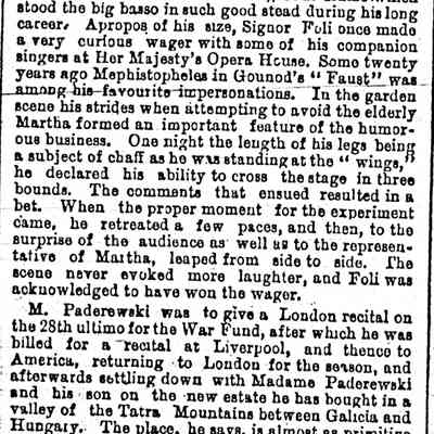 Article: Leipsic. "Musical Notes," The Sydney Mail. 30 December 1899.