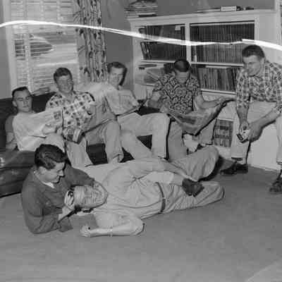 At home with the guys