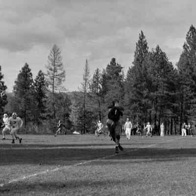 Playing football