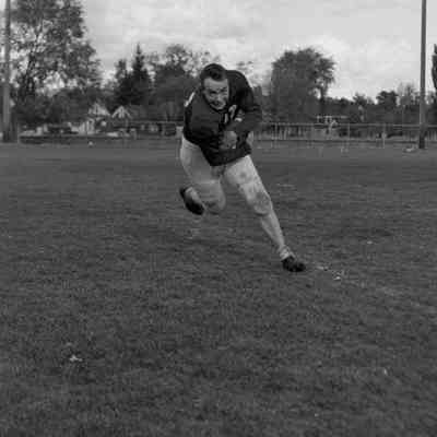 Player running the football