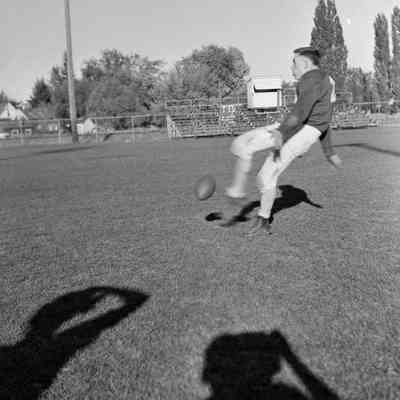 Kicking the football