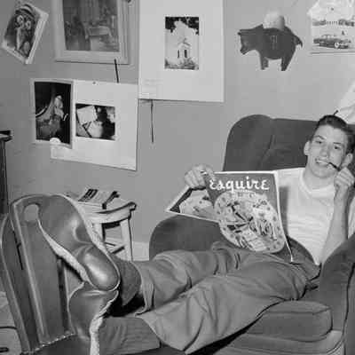 Man with Esquire Magazine