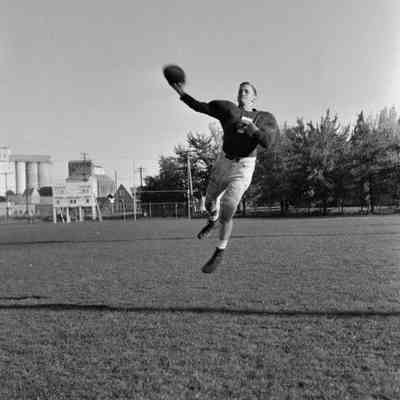 Football in the hand