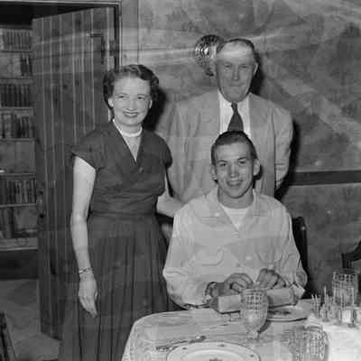 At the table