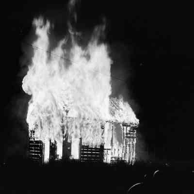 Burning building