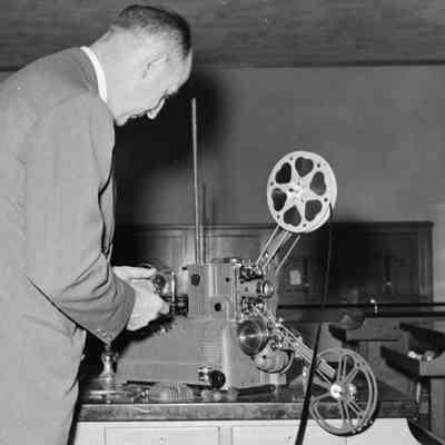 Man with a projector