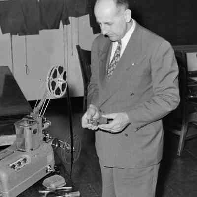 Man with a projector