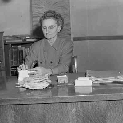 Woman sitting at a desk