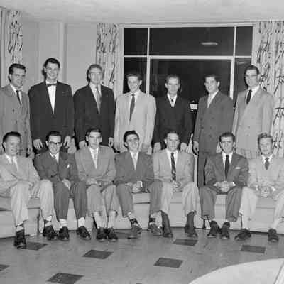 Large group of young men