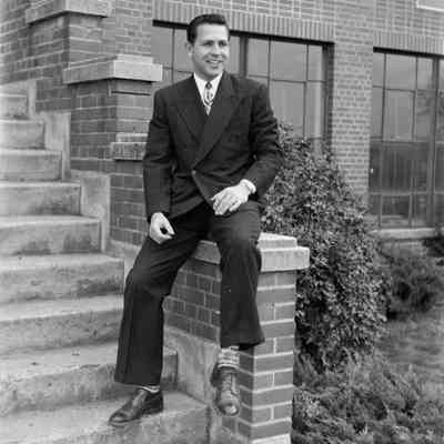 Man sitting on the stairs